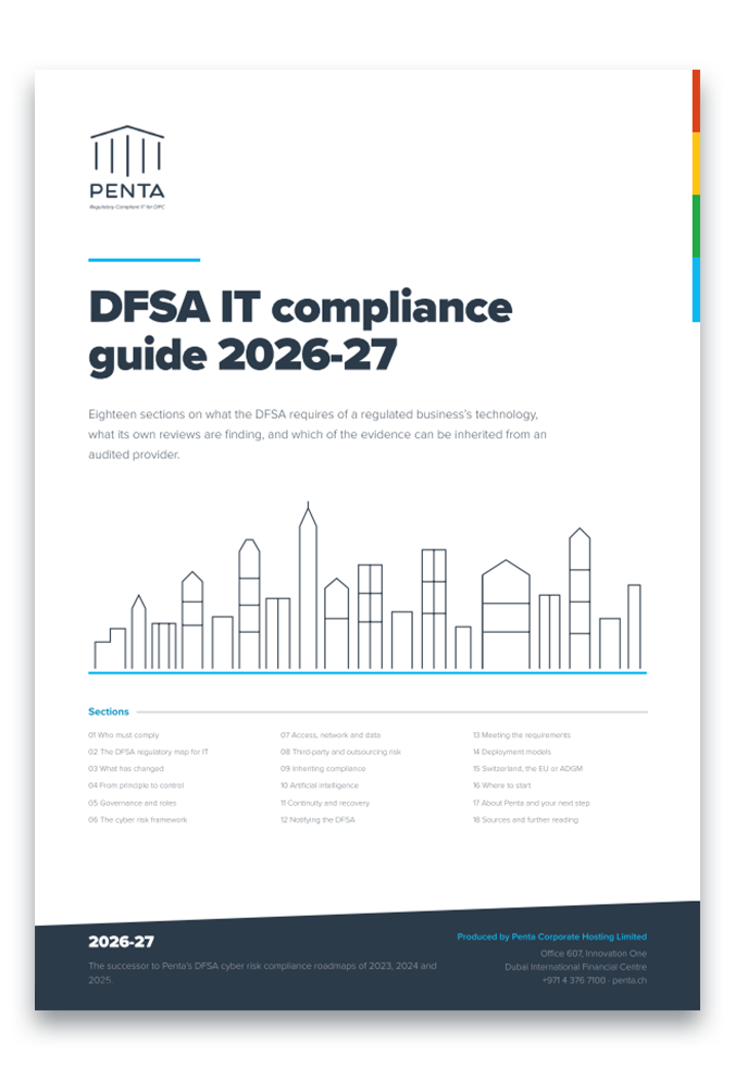 Penta roadmap to DFSA IT compliance 2026-27 COVER